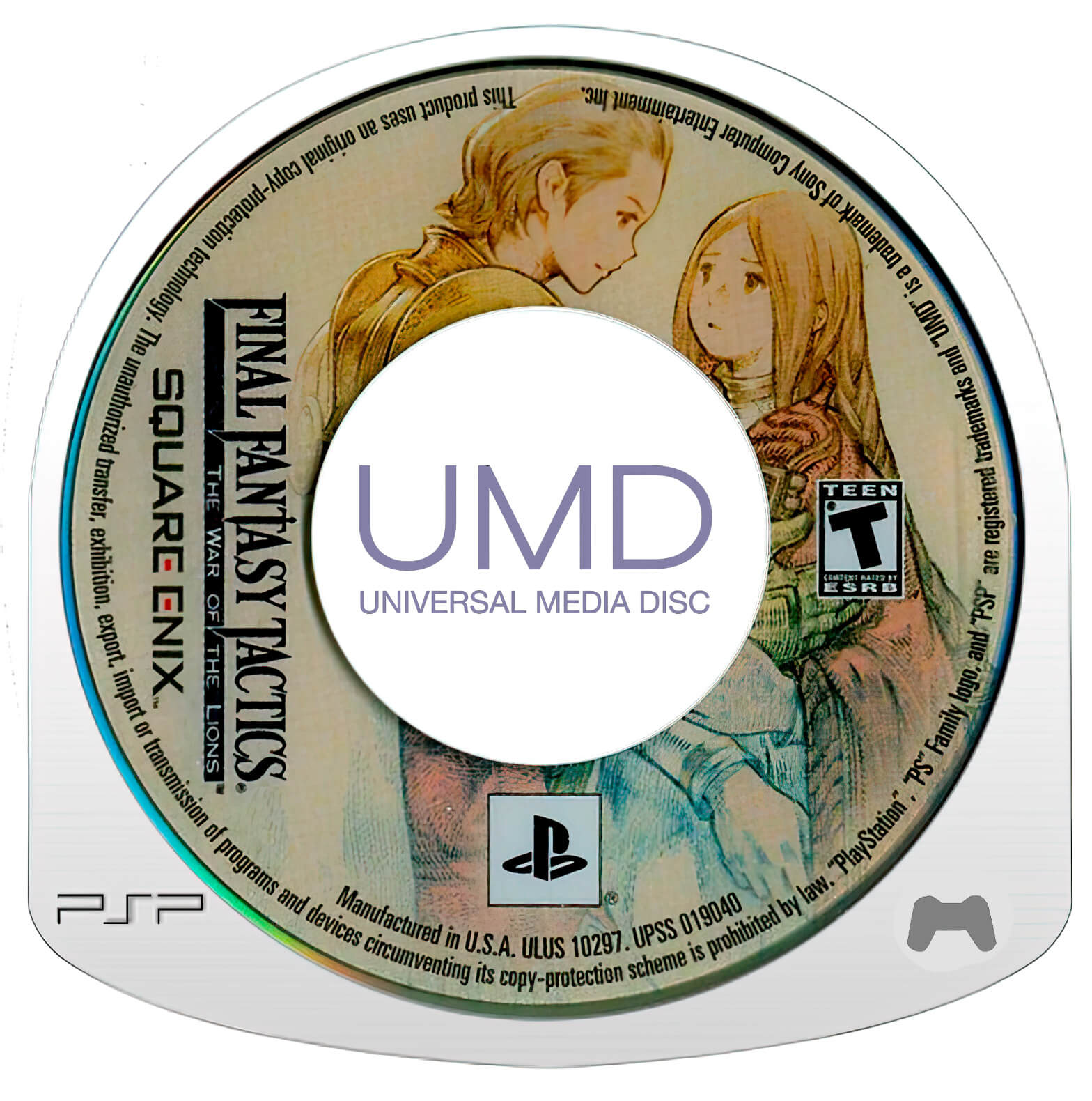 Лицензионный диск PAL Final Fantasy Tactics - The War of the Lions для PlayStation Portable